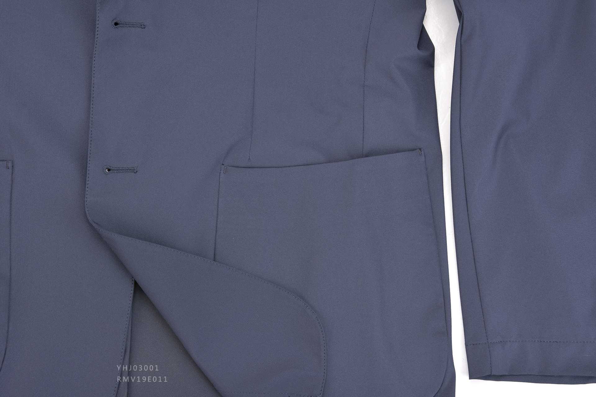 藏青休闲西服外套