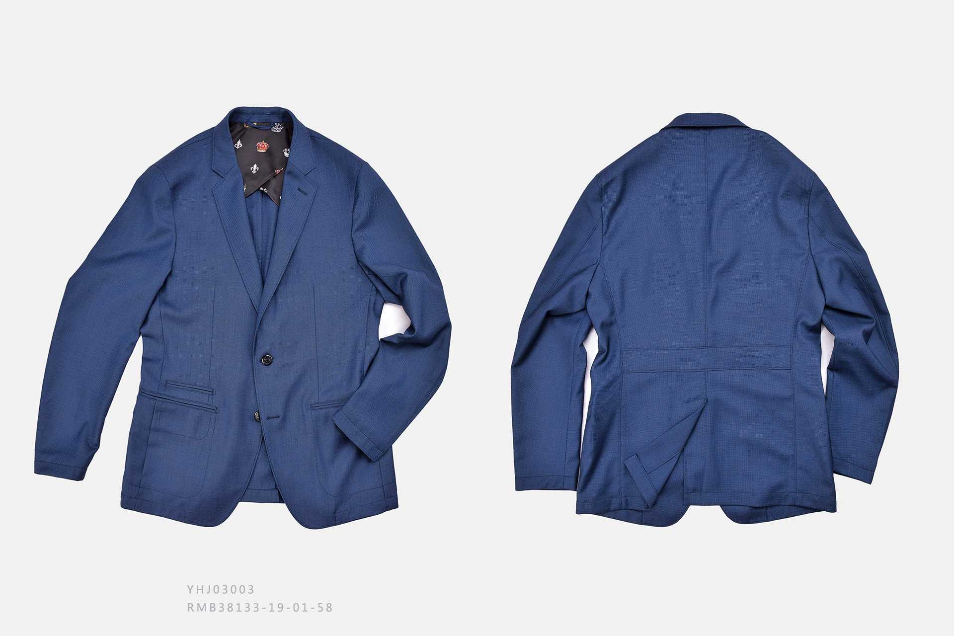 蓝色休闲西服外套
